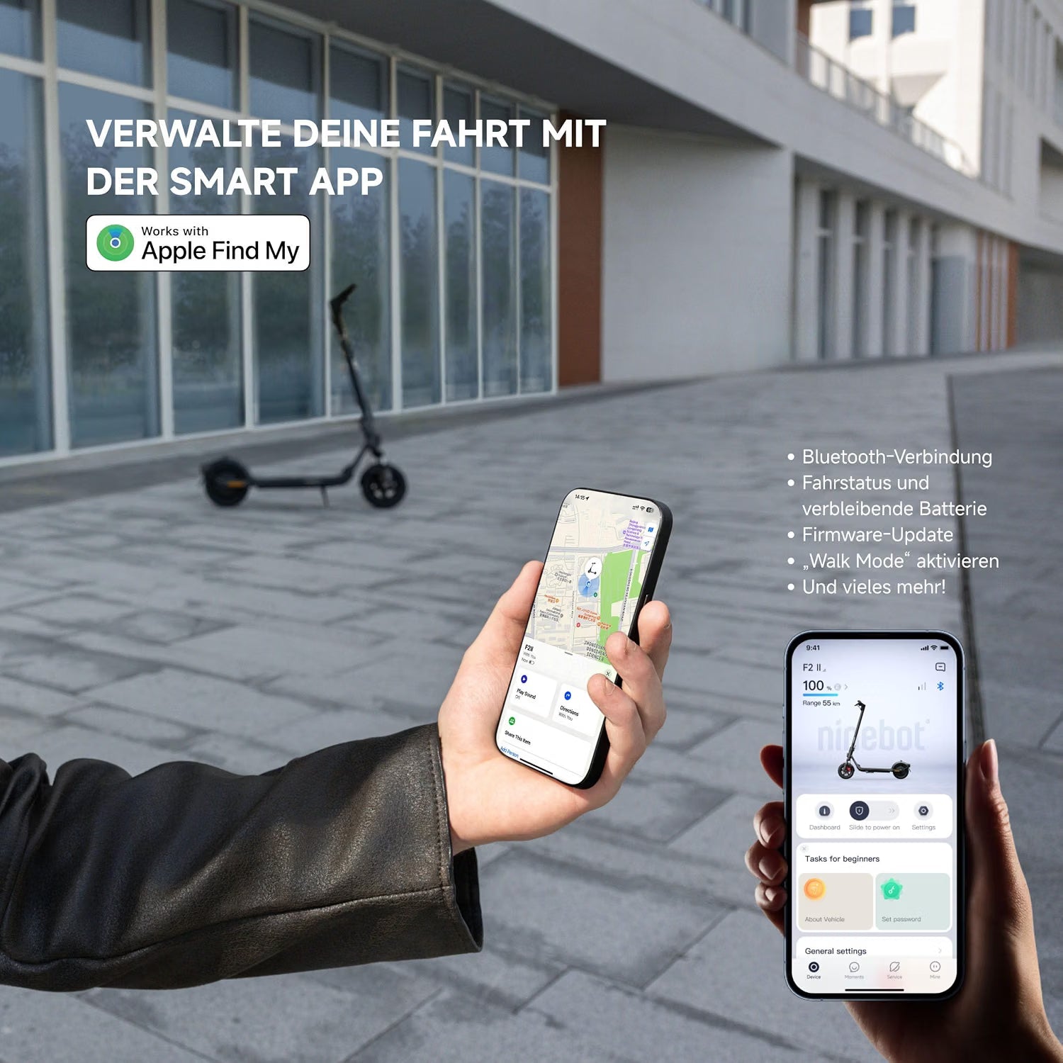 Ninebot KickScooter F2 Pro D II mit Straßenzulassung