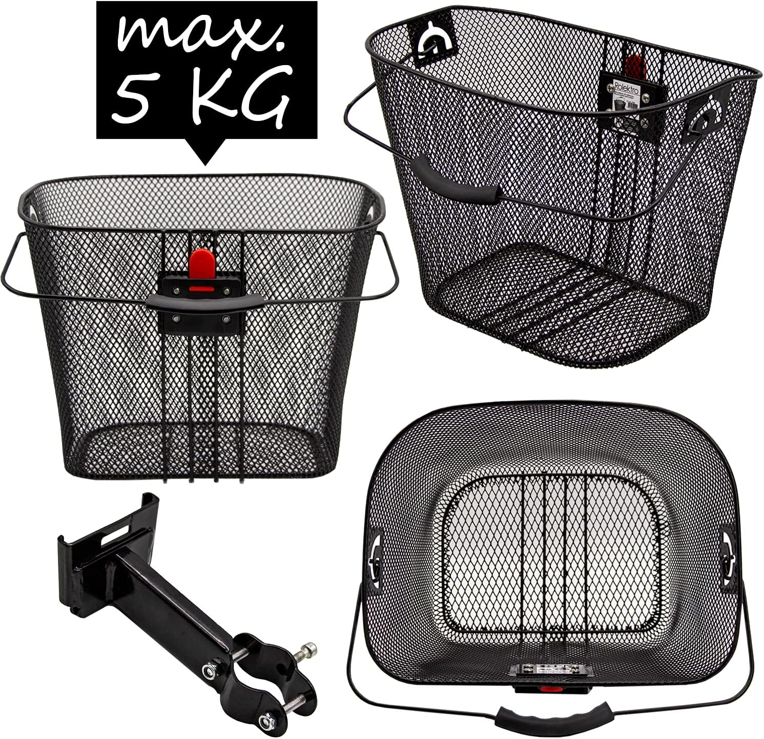 Abnehmbarer E-Scooter Lenkerkorb – 12L mit Klickfix-Halterung
