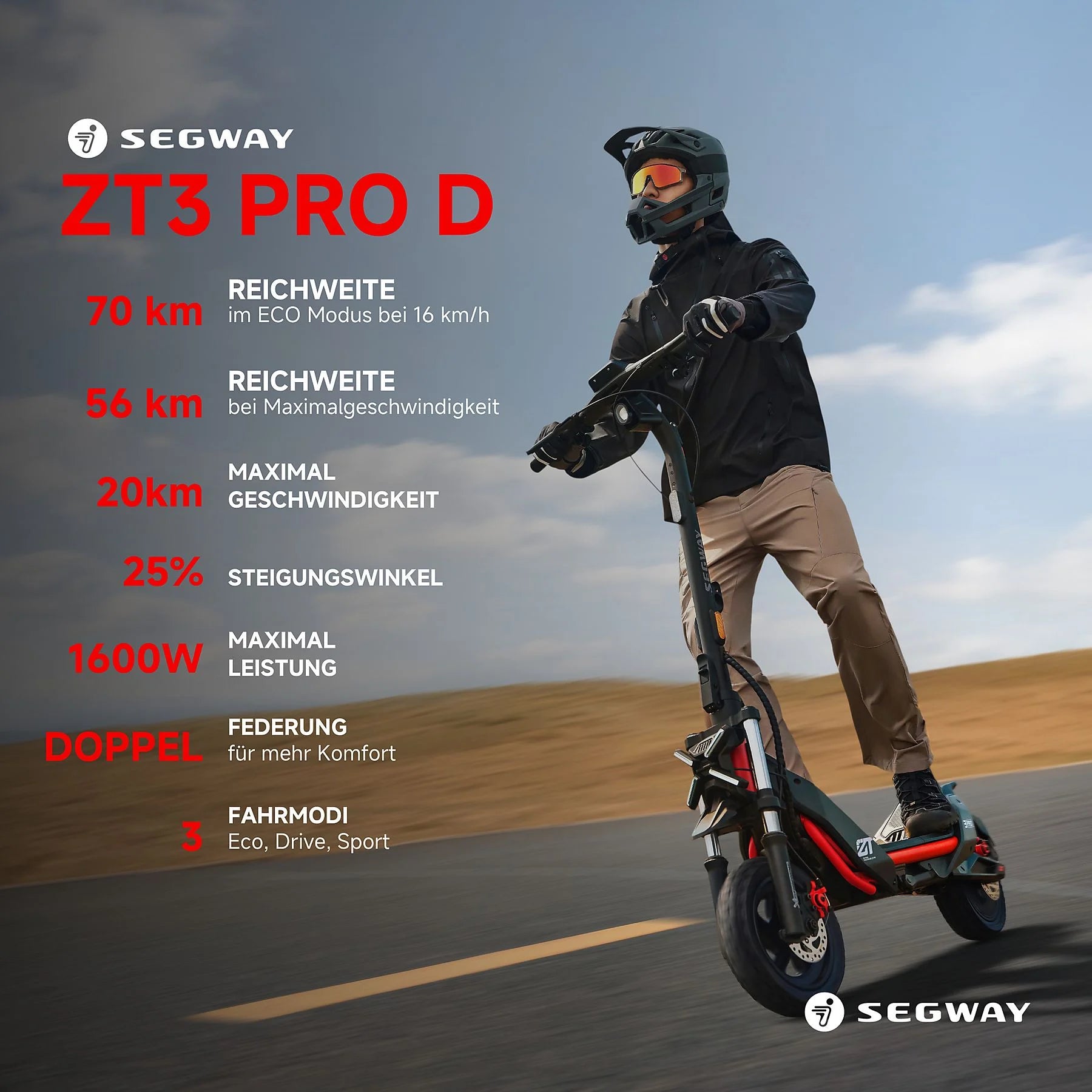 Ninebot KickScooter ZT3 Pro D Powered by Segway (mit Straßenzulassung)