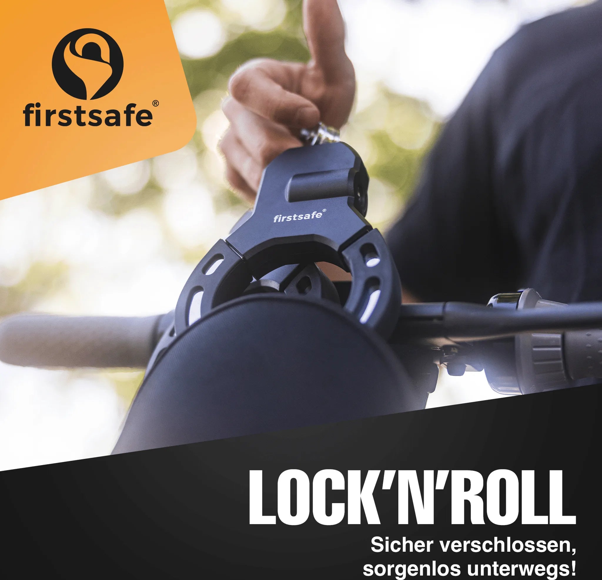 firstsafe™ E-Scooter Schloss mit Silikonmantel & Transporttasche